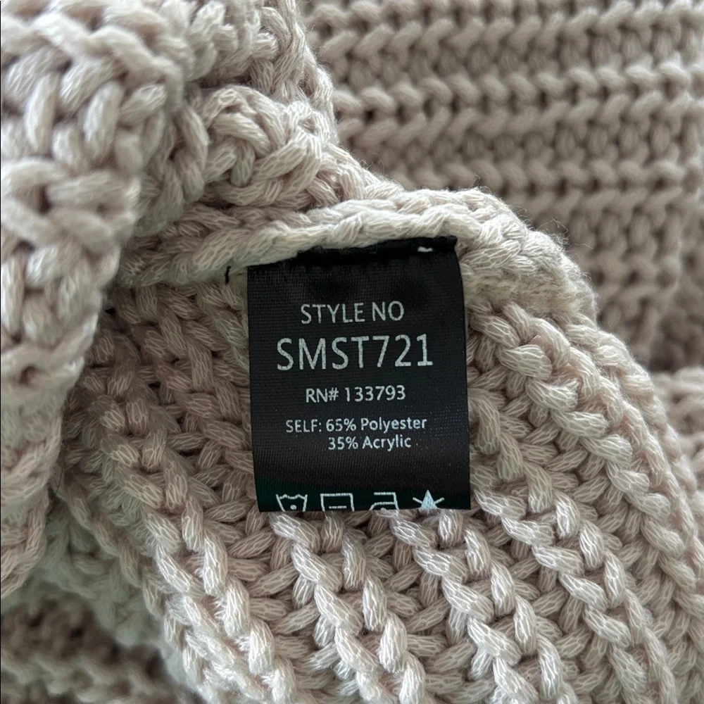 POL Off-the-Shoulder Cream Large Knit Cropped Sweater size L - Picture 8 of 8